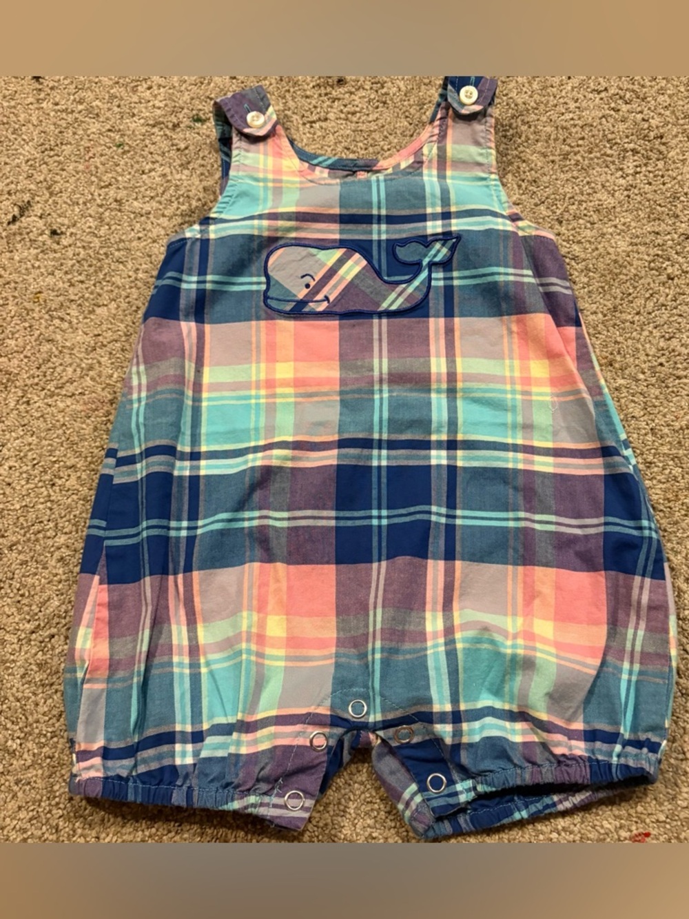 Vineyard Vines checkered romper size 6-12 months